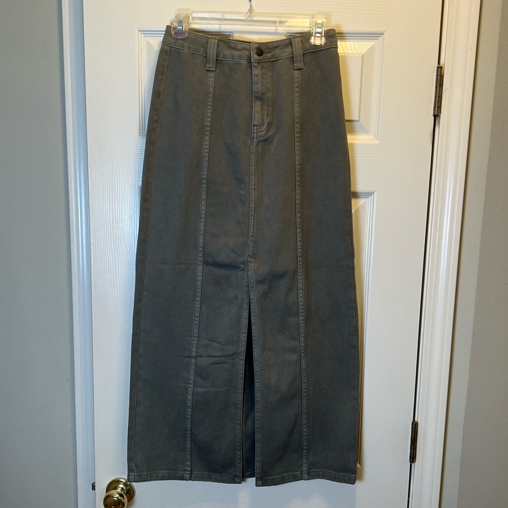 Blu Pepper Long Denim Skirt